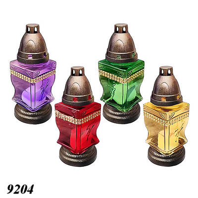 Свічка лампадка скло з підставкою 18 см (15шт)