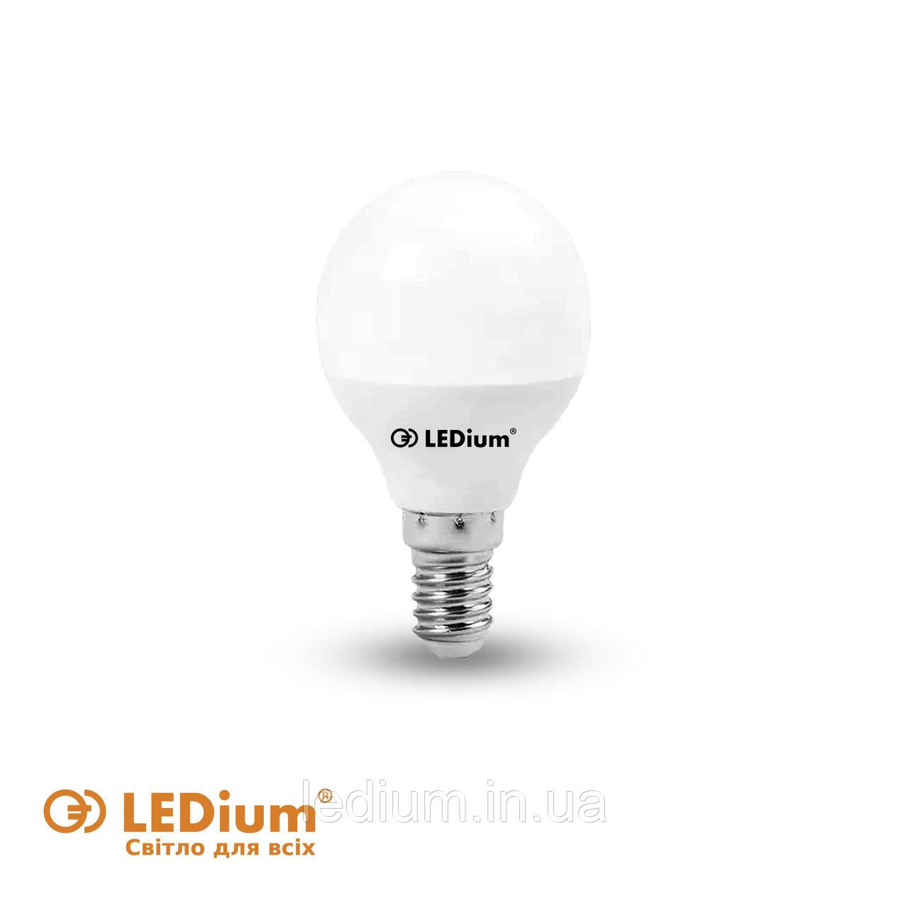 Лампа світлодіодна 7 Ват Е14 G45 4100k LEDium