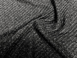 Трикотаж Рубчик Люрекс (т. сірий) (арт. 051367) Відріз 1,55 м