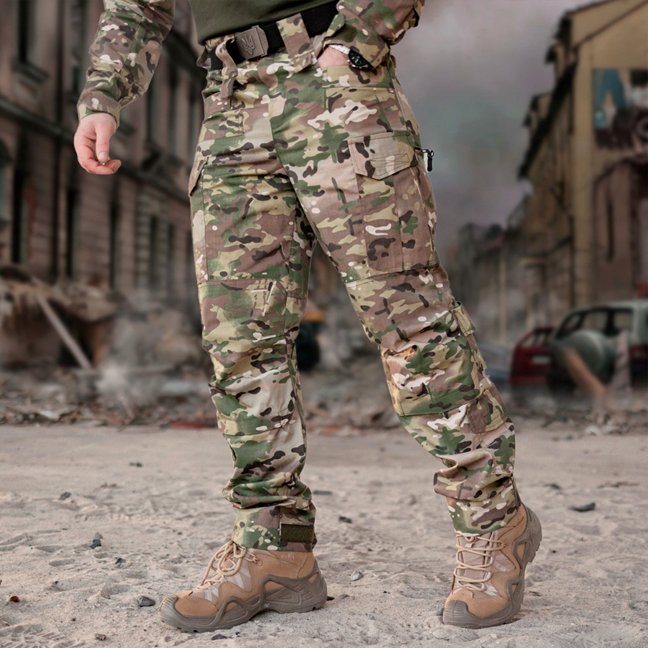 Штани тактичні 13 кишень GRIFON Apex Tactic мультикам Rip-Stop (вафелька), фото 1