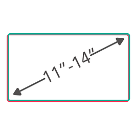 Диагональ 11" - 14"