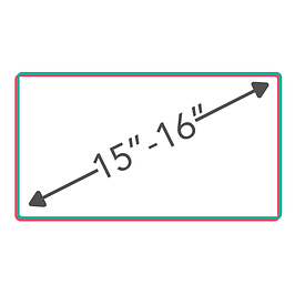 Діагональ 15" - 16"