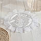 Серветка великодня для круглого кошика з візерунком мереживом біла 35 см. - фото 1 - id-p1808310204