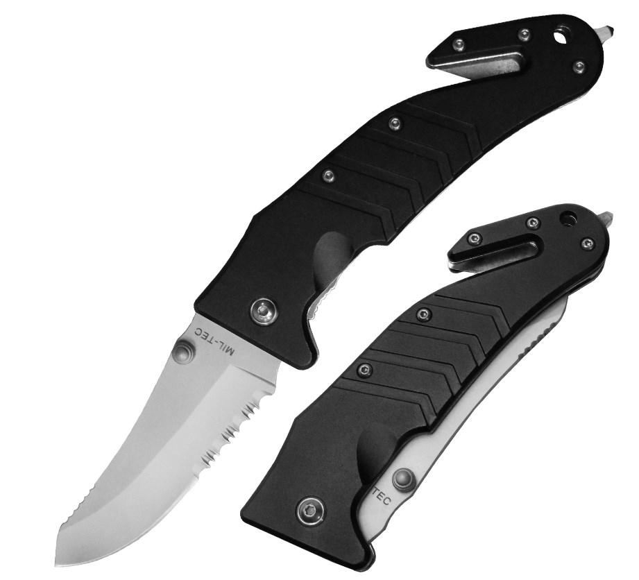 Ніж складаний MIL-TEC Car Knife With Clip Black, фото 1