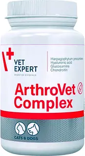 VetExpert ArthroVet Complex для підтримання здоров’я функції хрящів і суглобів у котів і собак 90 таблеток