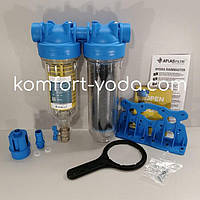 Фільтр магістральний Atlas Filtri Hydra Rainmaster DUO 1/2", з картриджами