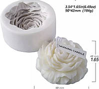 Силиконовая форма для свечи, роза, размер: 90х42 мм 1 шт