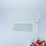 Коробка для пряника, ◈ 200*100*30 мм, з вікном, біла, фото 2