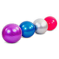 Мяч для фитнеса 65см фитбол массажный с шипами, ABS система, цвета в ассортименте