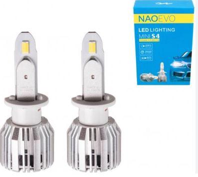 Світлодіодні LED автолампи NaoEvo mini S4 PRO Наоево H7 60W 7200LM 6500K/4500К/3000К з обманкою (Canbus), фото 1