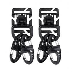 Набір карабінів та обертових кілець Mil-tec Ultimate Set чорний (13457602)