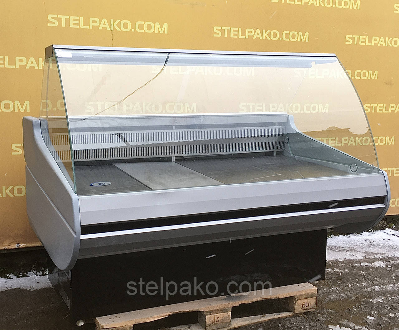 Холодильна вітрина гастрономічна «Росс Siena» 1.6 м. (Україна), Широка викладка 72 см, Б/у
