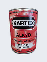 1K-емаль автомобільна алкідна Kartex 601 Чорна 0.8 л
