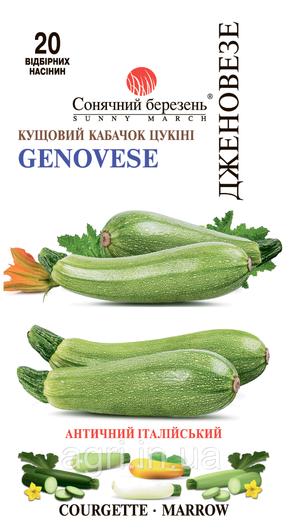 Кабачок Дженовезе, 20шт.