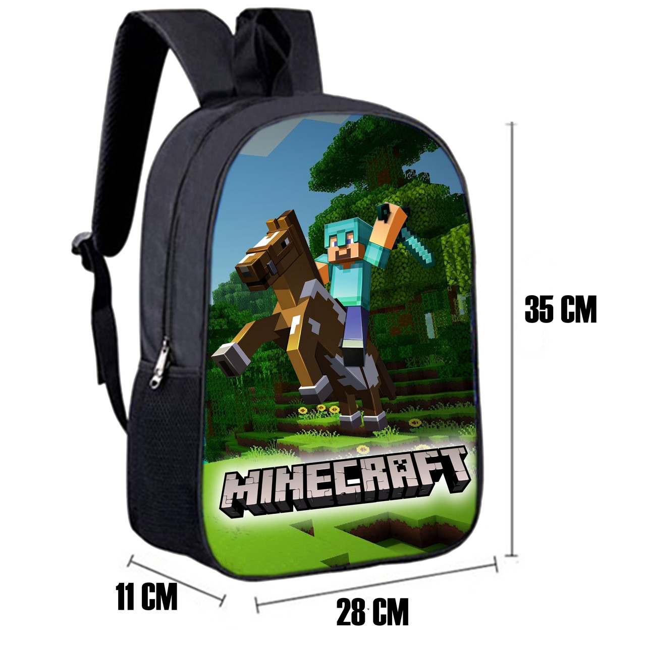 Дитячий міський рюкзак Minecraft,35х28 см,рюкзак з принтом,рюкзак з картинкою Minecraft