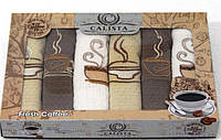 Набір вафельних кухонних рушників із вищевкою Calista 6 шт 40х60 см