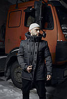 Мужская зимняя куртка Everest до -25*С теплая серая | Мужской пуховик зимний с капюшоном L (My)