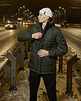 Мужская зимняя куртка Everest до -25*С теплая хаки | Мужской пуховик зимний с капюшоном L (My)