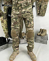 Тактические боевые штаны мультикам IDOGER G2 46-54р армейские летние штаны с наколенниками военные брюки