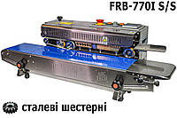 Роликовый запайщик для пакетов нержавейка FRB-770I SS, Горизонтальный запайщик конвейерный тип 70см Шов 10 мм