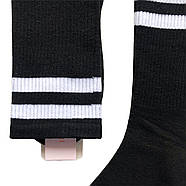 Чорні високі жіночі шкарпетки з полосками Шугуан, фото 3