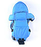 Рюкзак-кенгуру №8 - 201470 (1) лежачи, колір синій. Призначений для дітей із двомісячного віку, фото 3