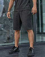 Мужские спортивные шорты Nike серые трикотажные Найк повседневные на лето (My)