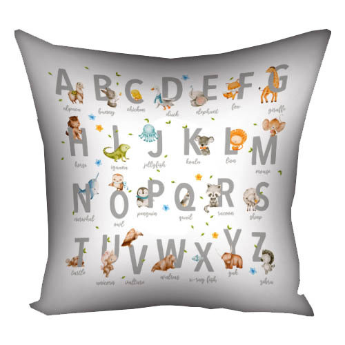 Подушка з принтом габардинова English alphabet 50x50 (5P_22S008), фото 1