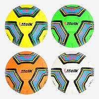 Мяч футбольный C 55992 (50) 4 вида, вес 420 грамм, материал PU, баллон резиновый, клееный, (поставляется