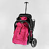 Коляска прогулянкова дитяча "JOY" Comfort (L-20115) колір РОЖЕВИЙ, рама сталь з алюмінієм, футкавер, підсклянник, телескопічна, фото 6