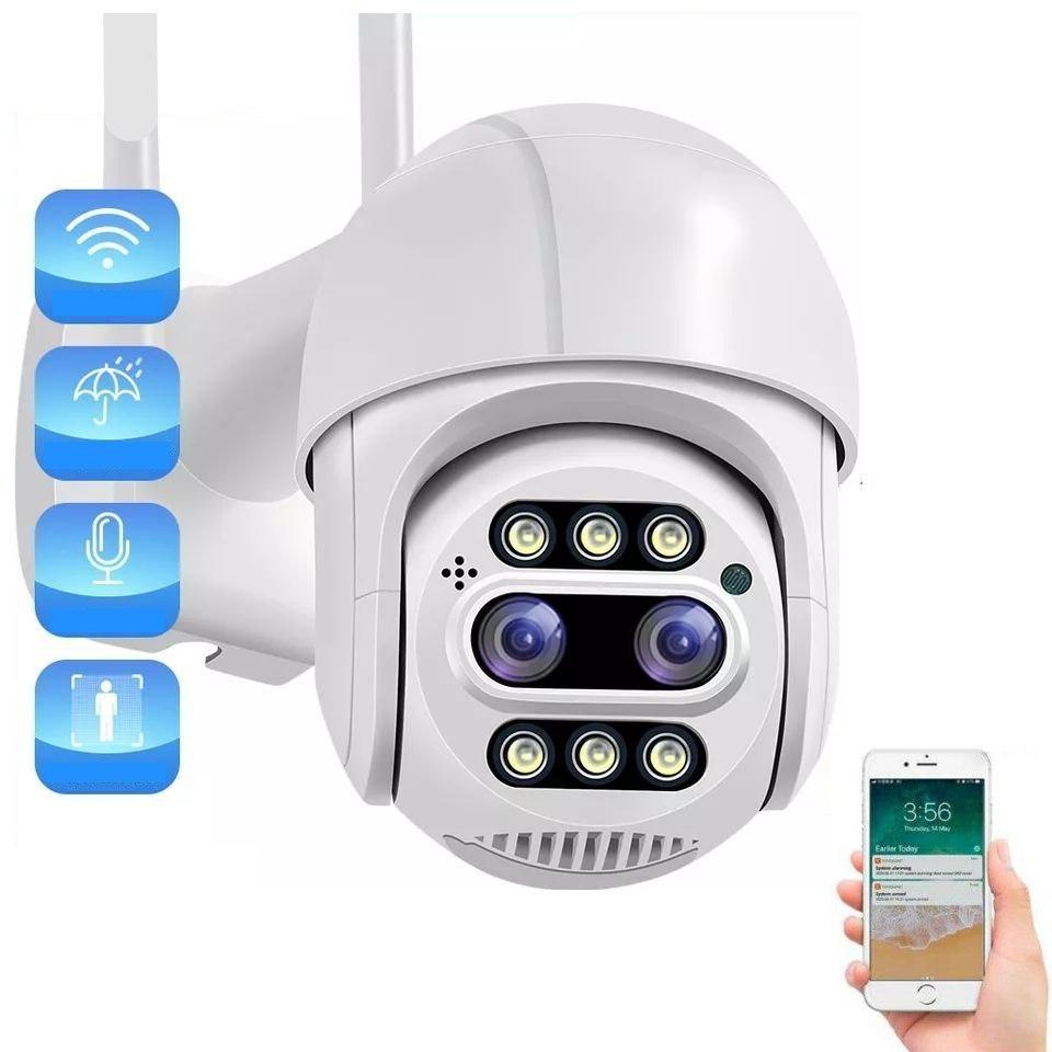 Вулична охоронна поворотна WIFI камера спостереження Besder A20S-4MP. Зум. ІЧ нічне бачення. iCSee, фото 1