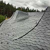 Монтаж сланцевої черепиці, дика кладка 1000 м2 10