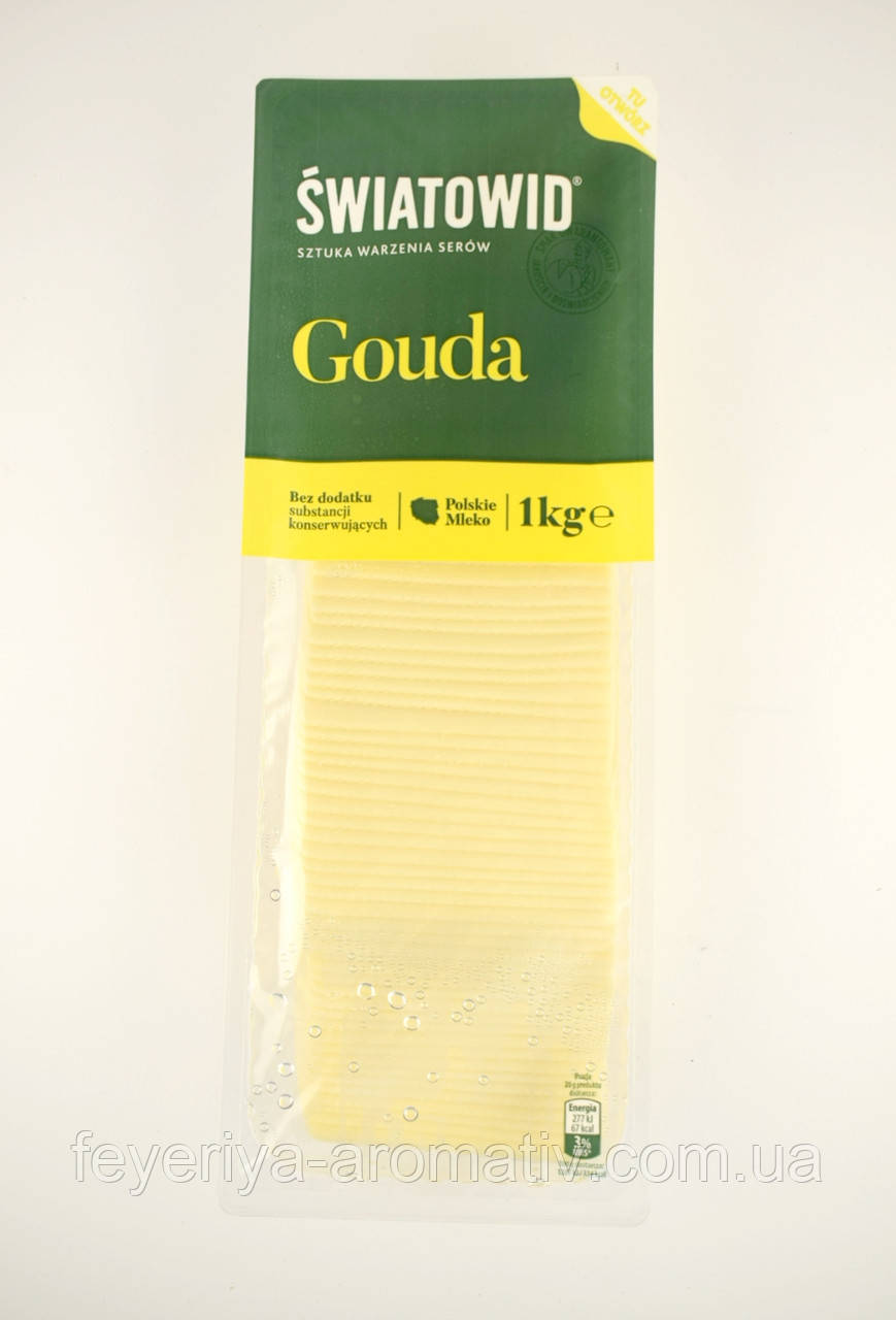 Сир нарізка слайсами гауда Swiatowid Gouda 1кг (Польща)