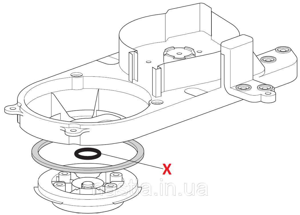 537177 Гумовий ущільнювач бойлера, 17x12x2.5mm, DeLonghi, фото 1