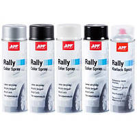 APP Краска аэрозольная Rally Color Spray, черный блеск 600ml (210113)