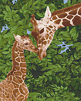 Картина по номерам. Art Craft "Жирафенок с мамой" 40х50 см 11637-AC kr