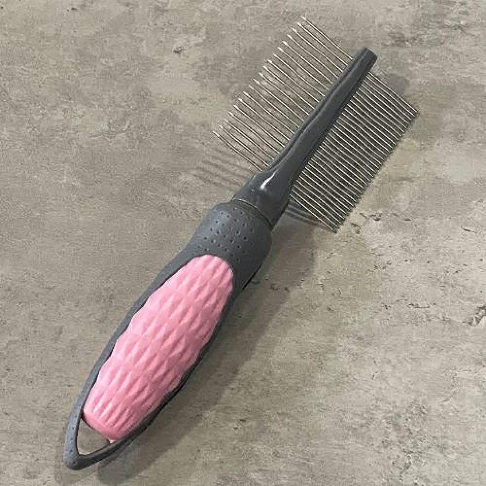 Купить Гребень для вычесывания кошек и собак двухсторонний густой и ...