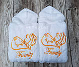 Парні халати з вишивкою "Lion family" та ім'ям, фото 2