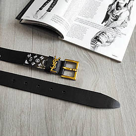 Ремінь шкіряний Yves Saiint Laurent (YSL)