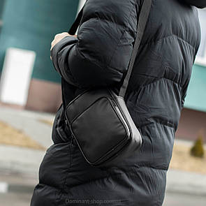 Маленька молодіжна міська сумка месенджер Adver чорна через плече для повсякденного носіння