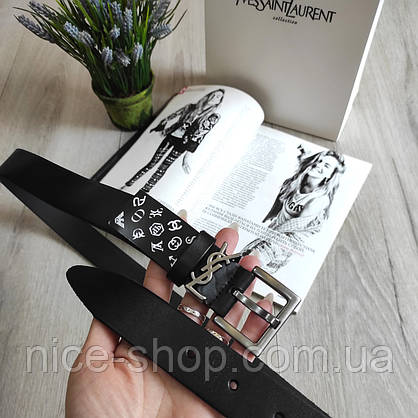 Ремінь шкіряний Yves Saiint Laurent (YSL), фото 6