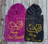 Парні халати з вишивкою "Lion family" та ім'ям, фото 3