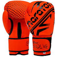 Перчатки для бокса перчатки боксерские PVC на липучке MARATON оранжевые EVOLVE02 12