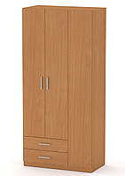 Гардеробный шкаф - 13 бук Компанит, шкаф для одежды распашной с ящиками (IM)