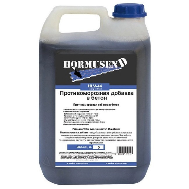 Протиморозна добавка до бетону Hormusend HLV-44 5 л, фото 1