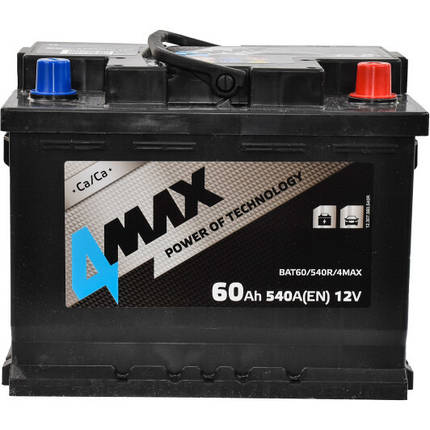 Акумулятор автомобільний 4MAX BAT62/550R 62 Ah 550 En(0), фото 2