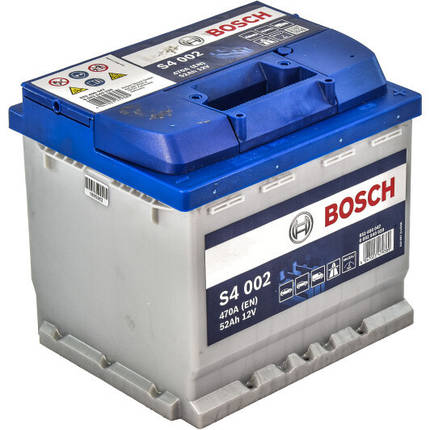 Акумулятор автомобільний Bosch S4 002 52 Ah 470 En(0), фото 2