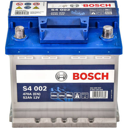 Акумулятор автомобільний Bosch S4 002 52 Ah 470 En(0), фото 2