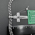 Чоловічий срібний комплект з чорнінням 925 проба хрестик з ланцюжком на шию, фото 8