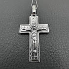 Чоловічий срібний комплект з чорнінням 925 проба хрестик з ланцюжком на шию, фото 4